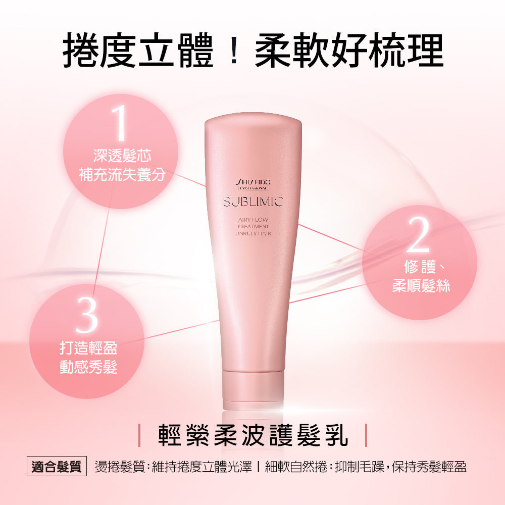 SHISEIDO SMC AIRY FLOW TREATMENT UNRULY HAIR 250ml 動盈護髮素