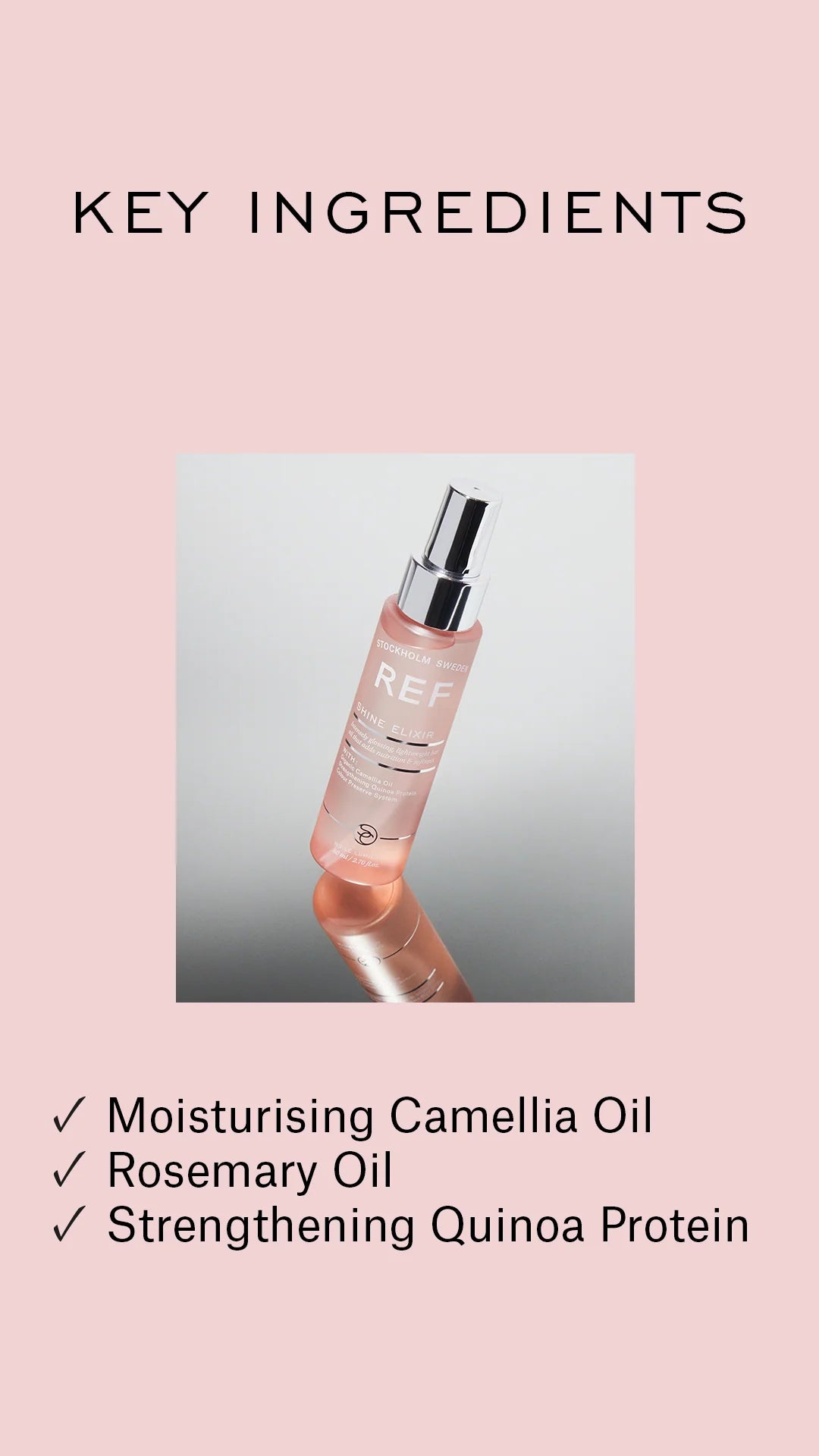 REF - Shine Elixir 亮澤靈藥髮尾油 超輕 不油膩 (80ml)   REF系列配任何產品購買即享八折優惠