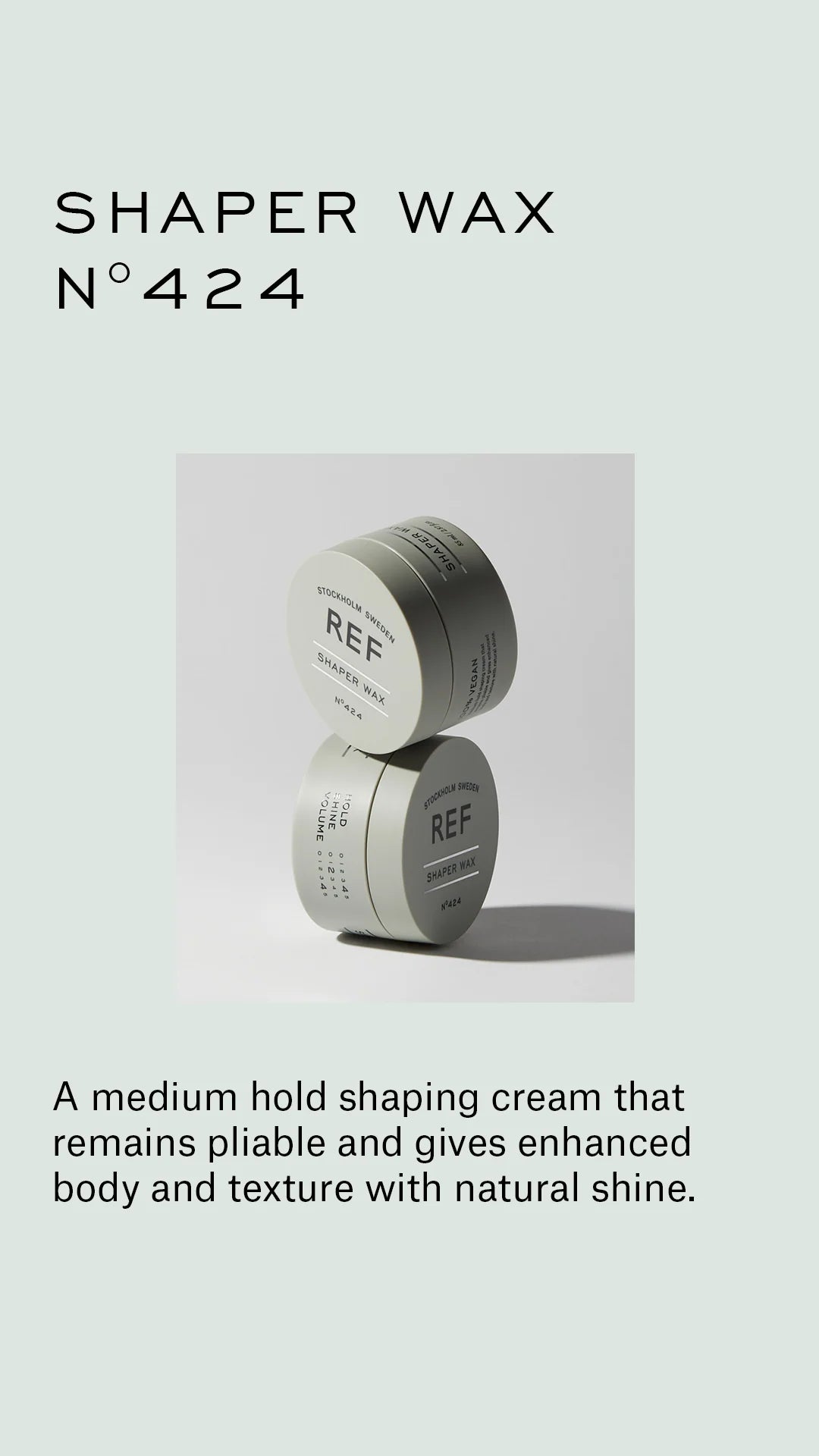 REF - Shaper Wax 塑形髮蠟 (中度定型 輕鬆束感) N°424 (85ml)   REF系列配任何產品購買即享八折優惠