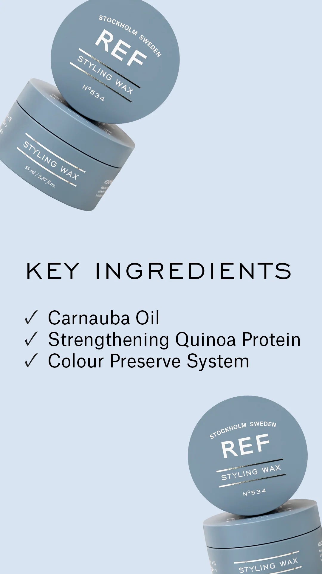 REF - Styling Wax 強度定型髮蠟  (強力定型, 豐盈光澤) N°534 (85ml)   REF系列配任何產品購買即享八折優惠