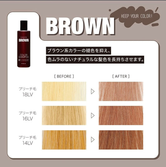 Brown color shampoo 布朗棕 咖啡色系 維持光澤髮色專用增色洗頭水 FIOLE 露西亞 補色洗頭水 250m